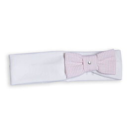 My First Collection 5605419 Haarbandje Striped Bow white pink