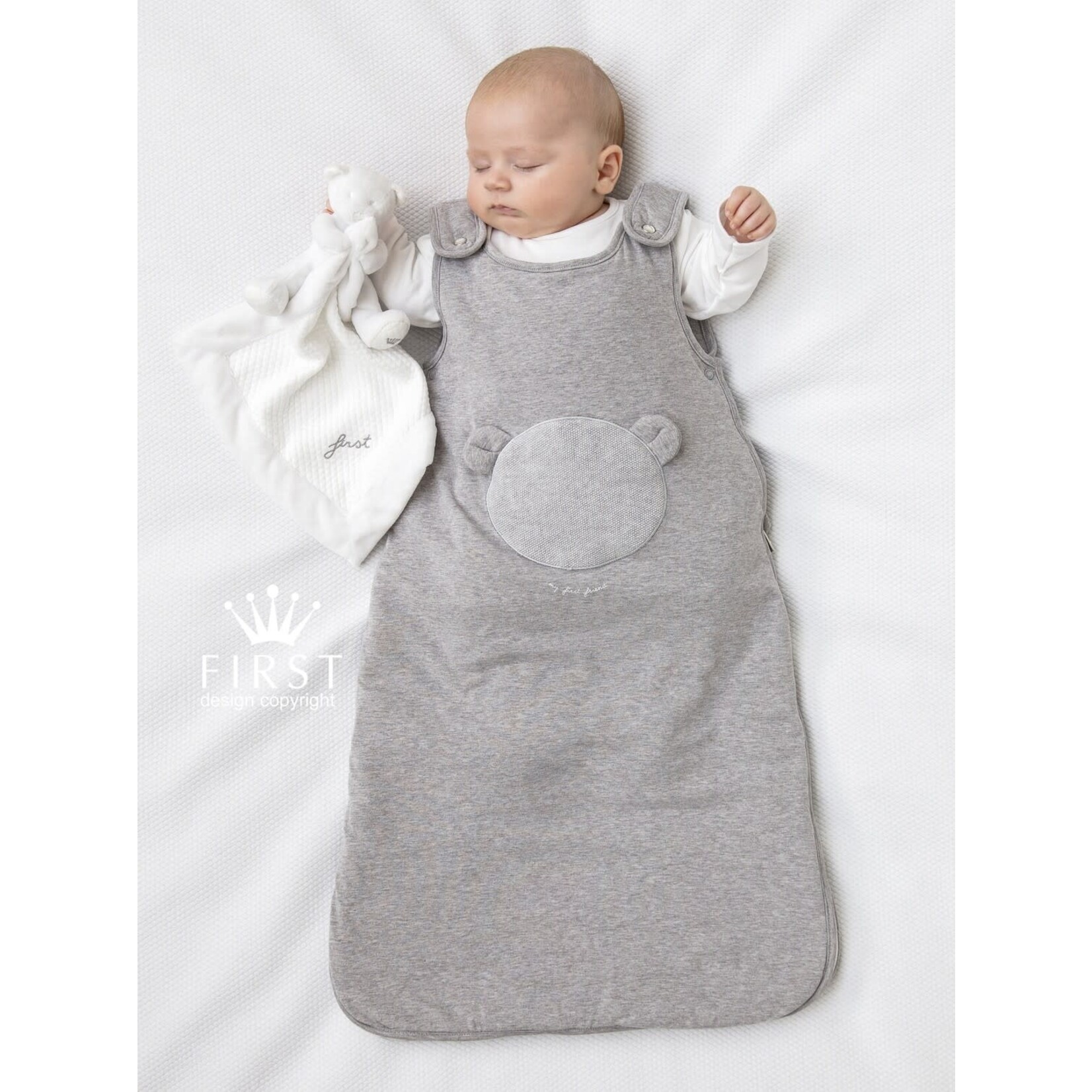My First Collection 9904109 Slaapzak 70CM Teddy Beer Grey