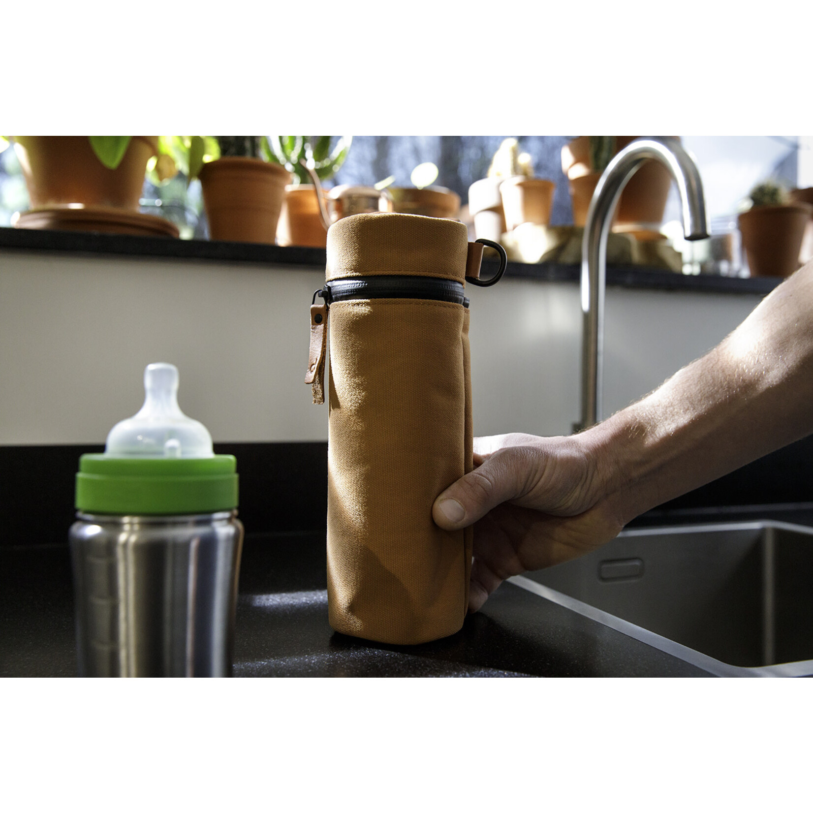Dusq Bottle Cover Canvas Sunset Cognac