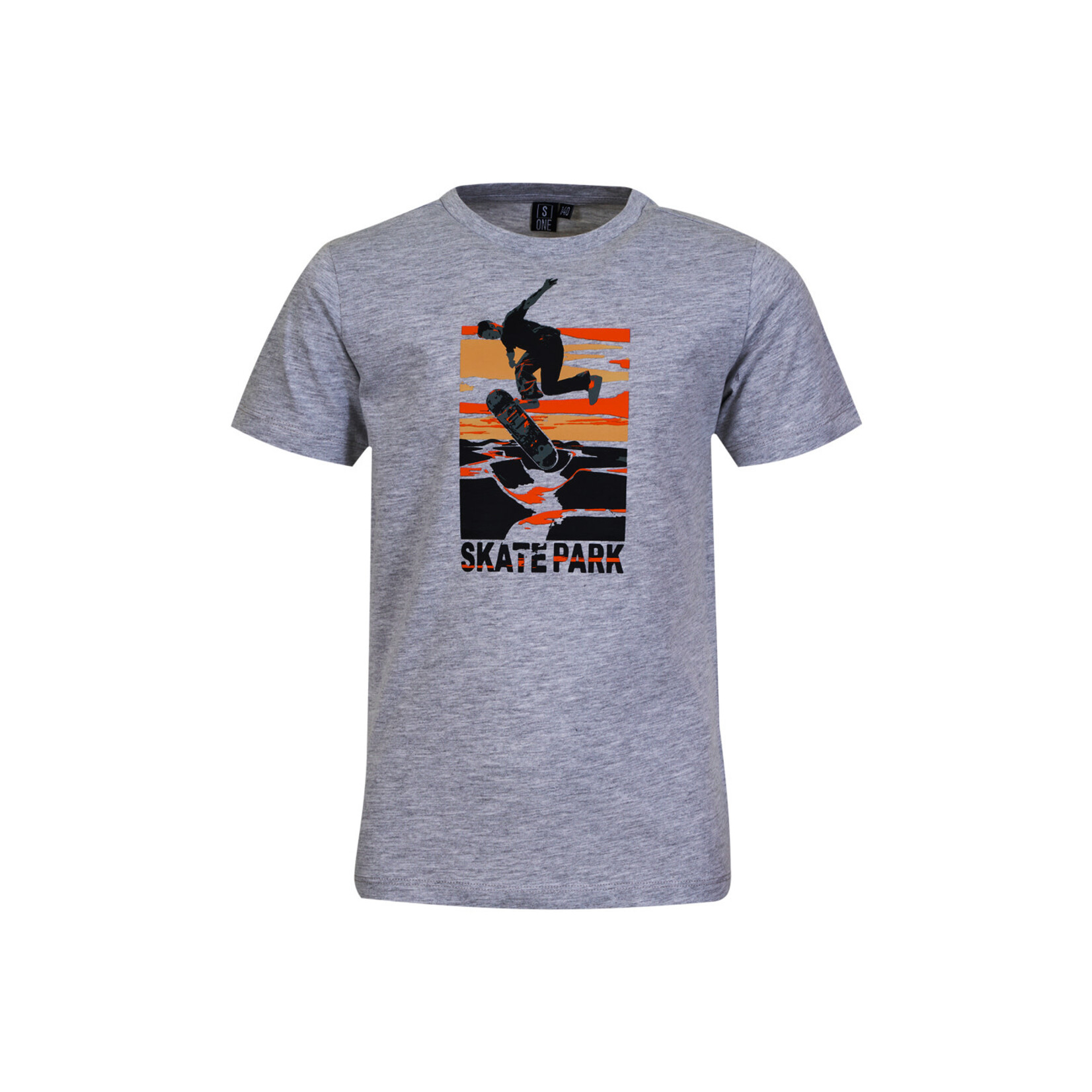 Someone TSHIRT KM LONGBOR-B-02-H GREY MELANGE
