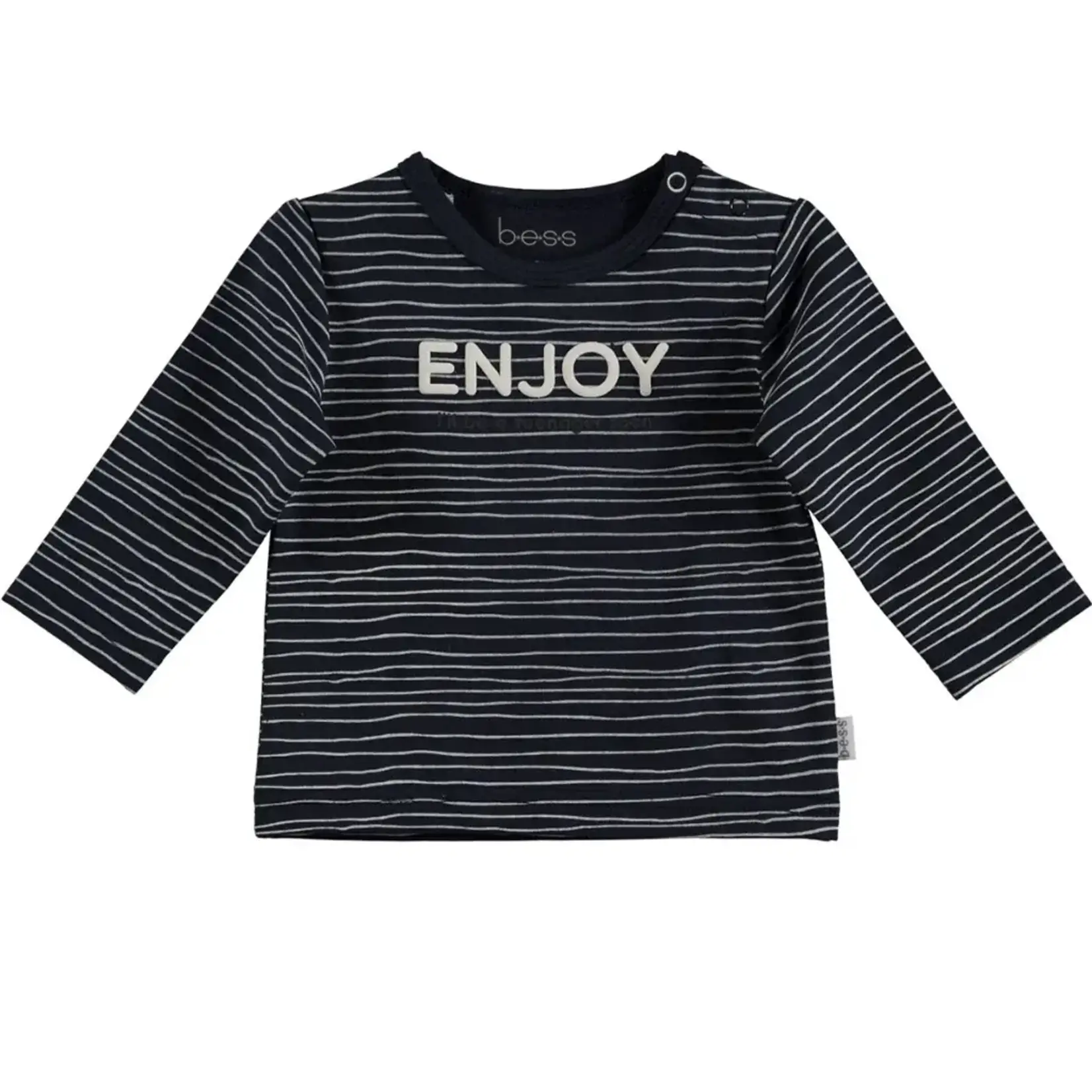 BESS Shirt Enjoy Pinstripe Blue L.SL