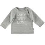 BESS Shirt Made With Love Pinstripe White