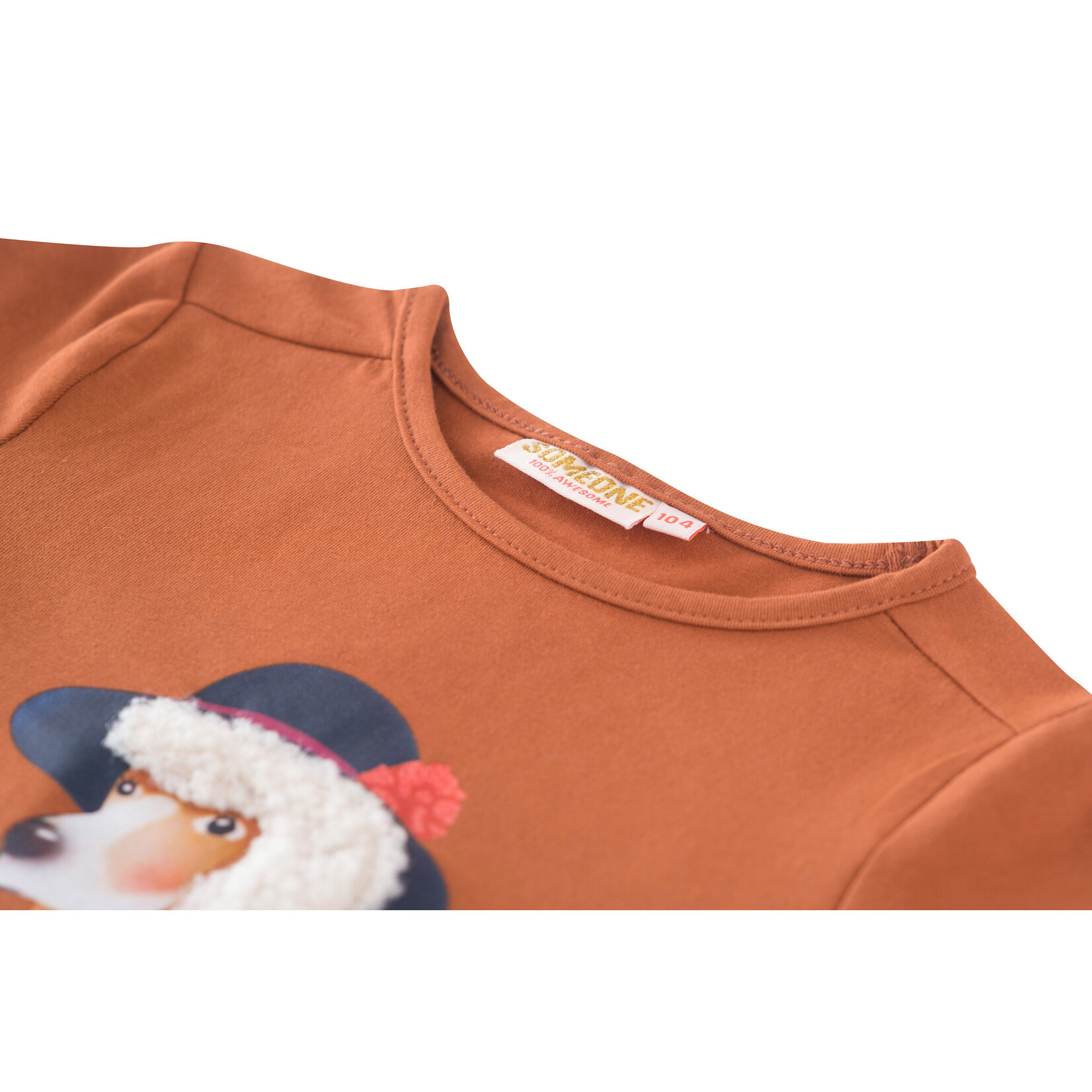 Someone TSHIRT LM BONJOUR-SG-03-K COGNAC