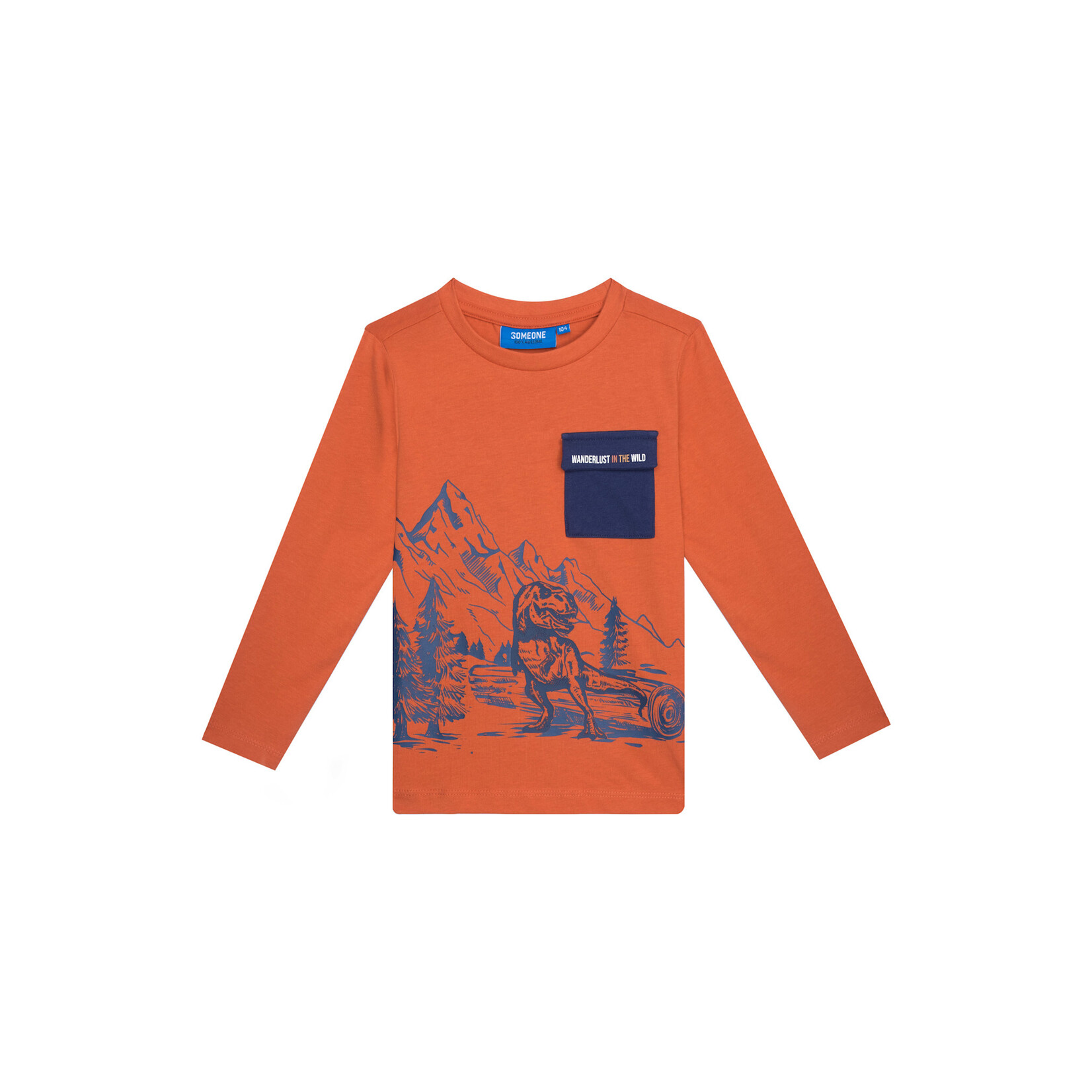Someone TSHIRT LM DINOSO-SB-03-D ORANGE