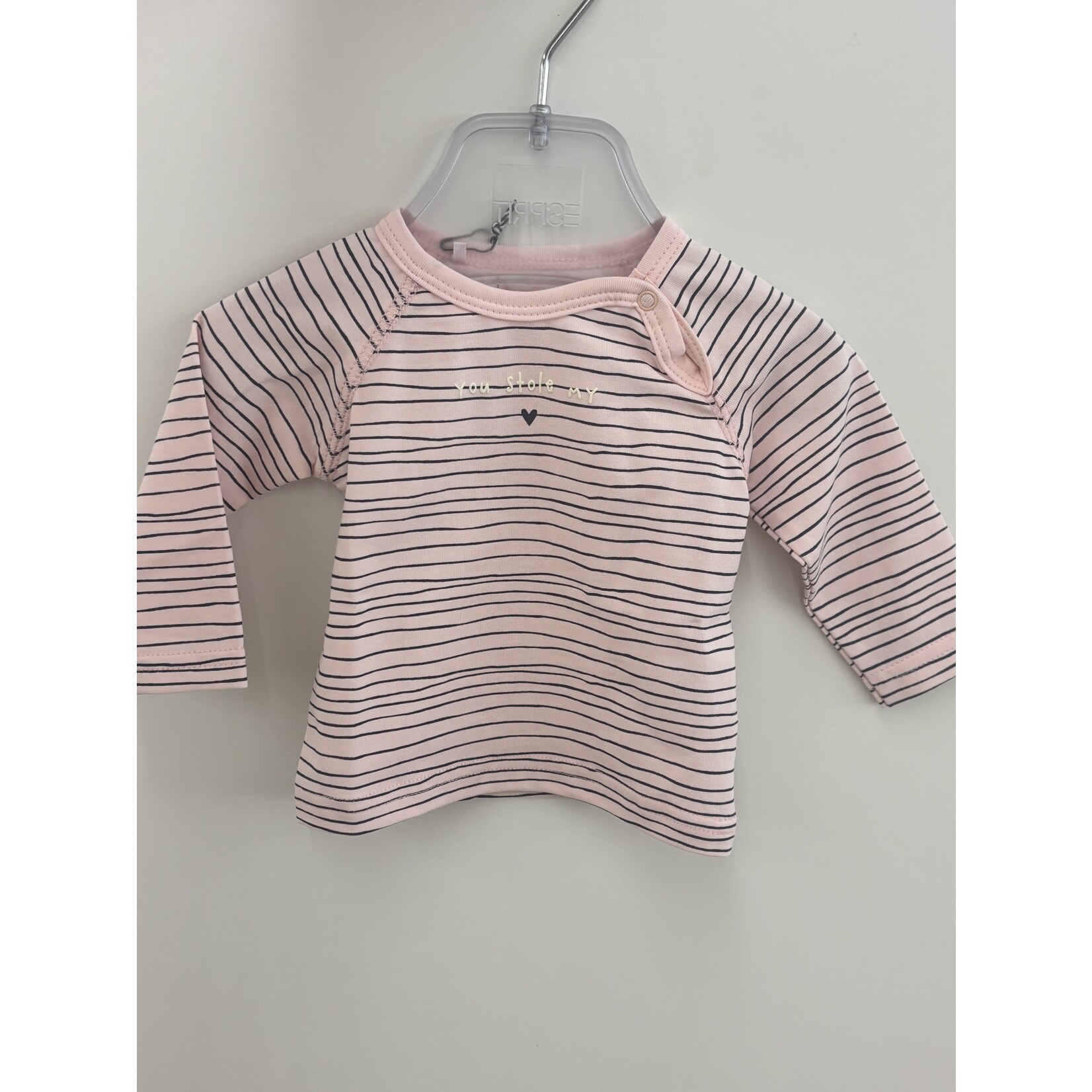 BESS Shirt You Stole My Heart Pinstripe Pink