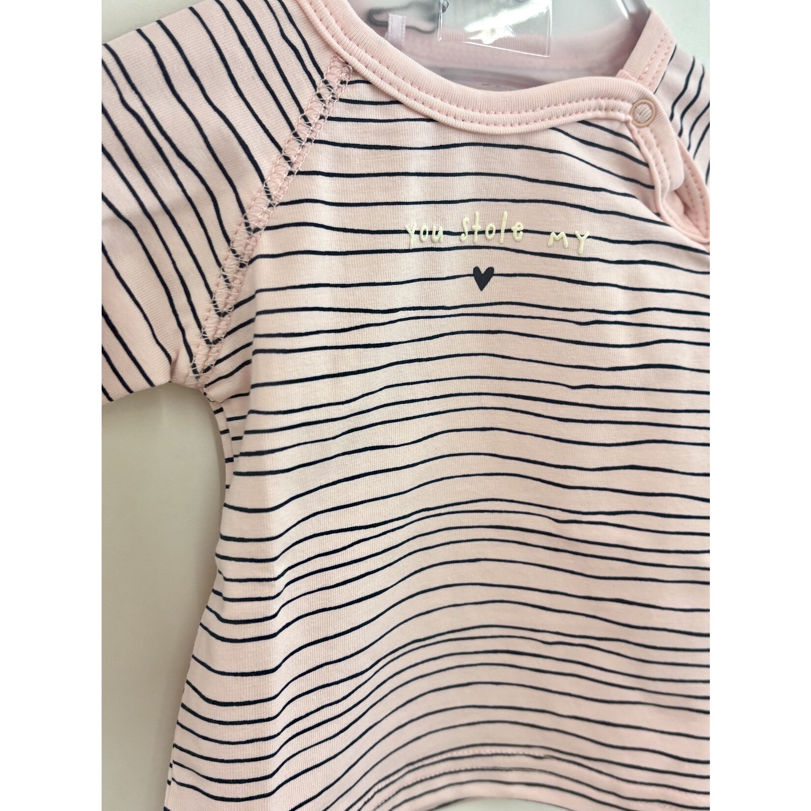 BESS Shirt You Stole My Heart Pinstripe Pink