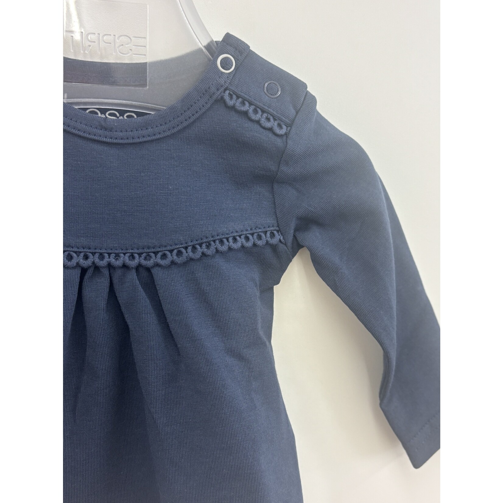 BESS Shirt L.SL Crochet Blue