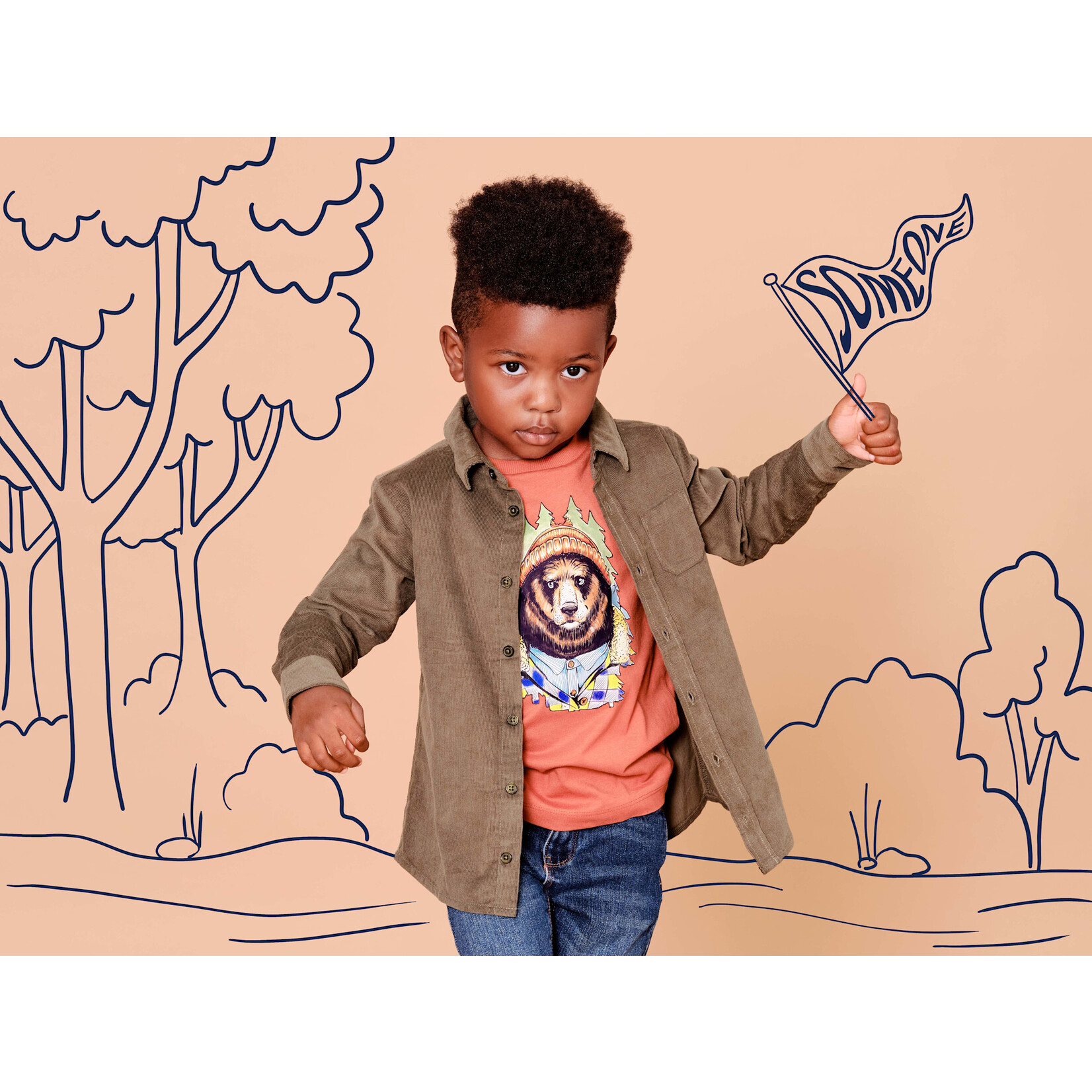 Someone TSHIRT LM ROCKY-SB-03-C COGNAC