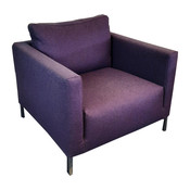 Design Fauteuil Paars Chroom