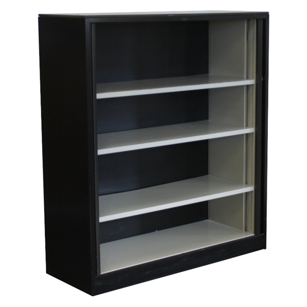 Ahrend Roldeurkast Zwart Antraciet Lichtgrijs 139 x 120 x 45