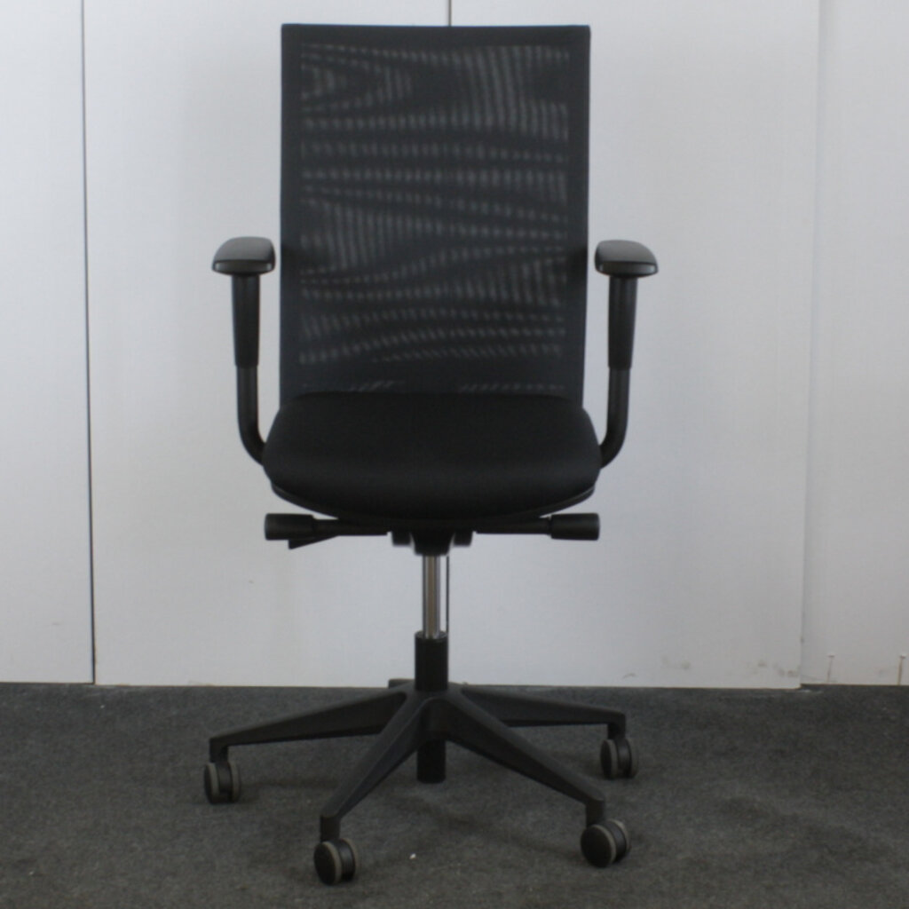 MN Venus Bureaustoel Zwart Zwart Netweave