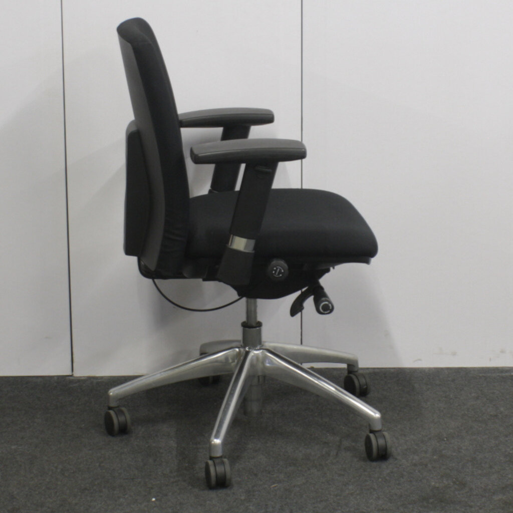 Milano Bureaustoel Zwart Chroom