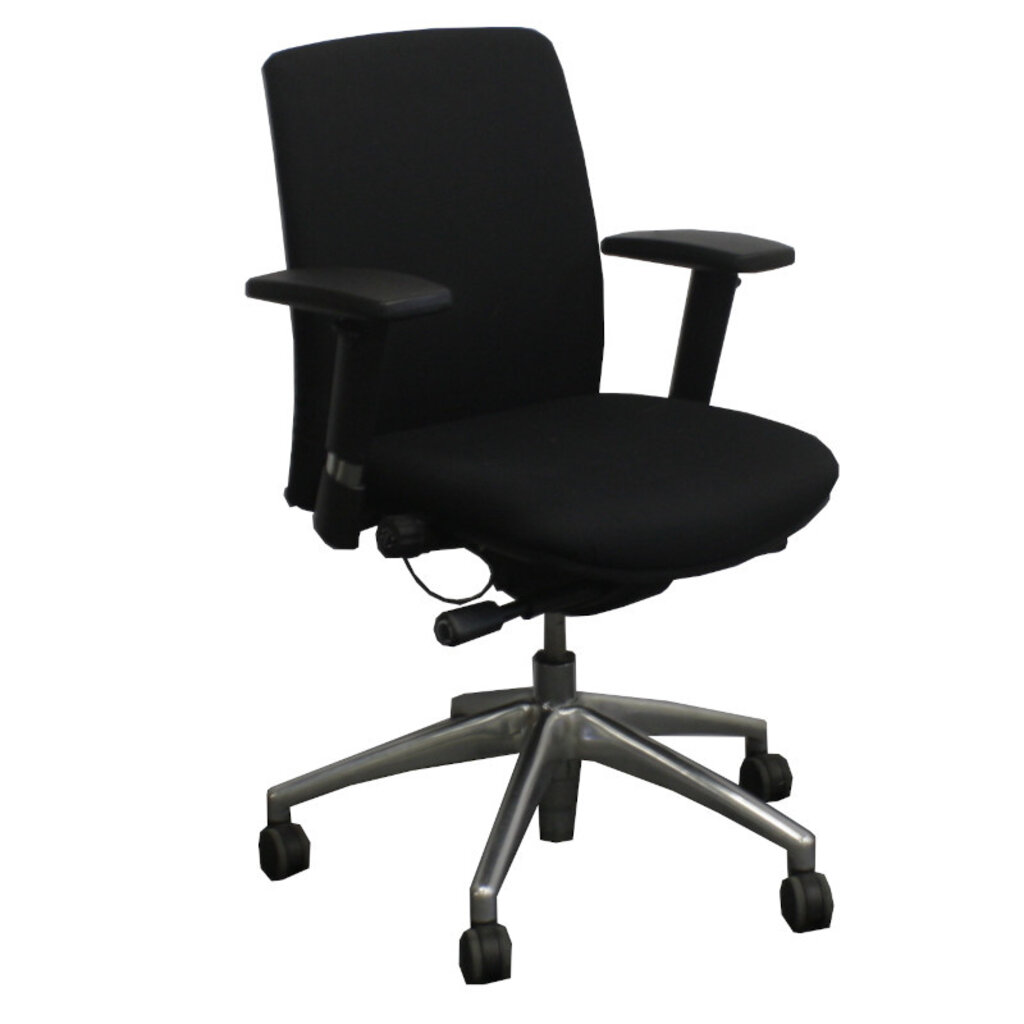 Milano Bureaustoel Zwart Chroom