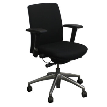 Milano Bureaustoel Zwart Chroom