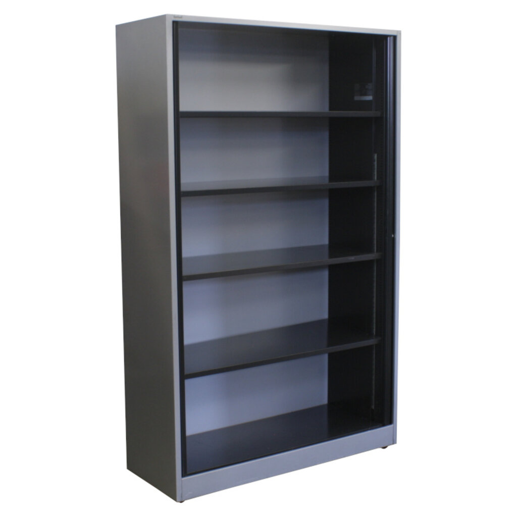 Ahrend Roldeurkast Zilvergrijs Zwart 195 x 120 x 45