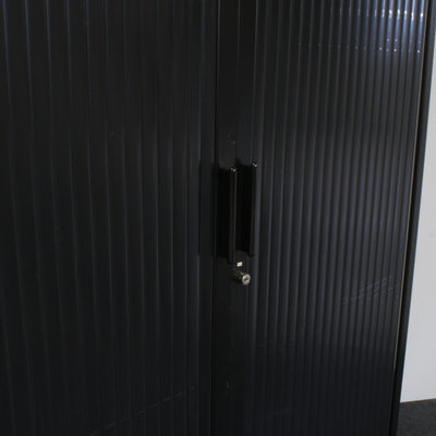 Steelcase Roldeurkast Zwart Zwart 160 x 120 x 45