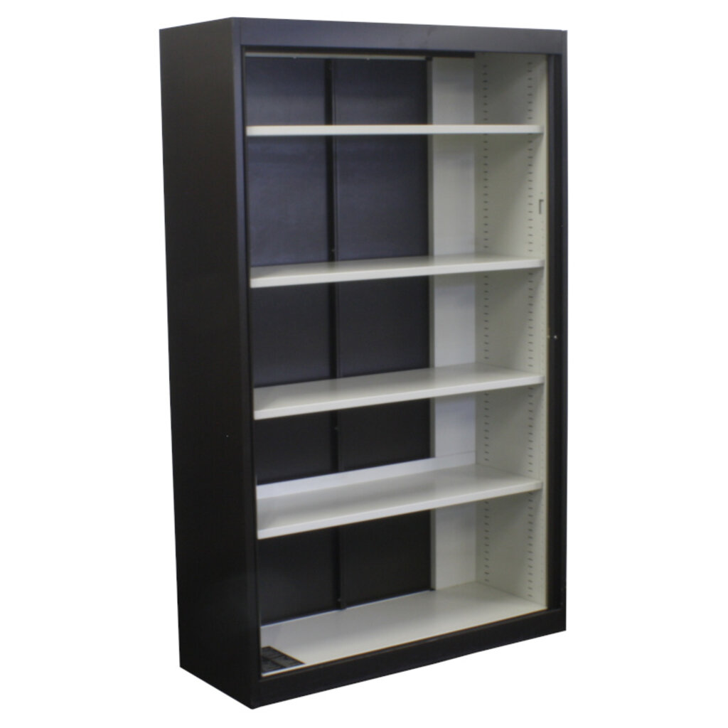 Emmein Roldeurkast Zwart Zwart 195x 120 x 45
