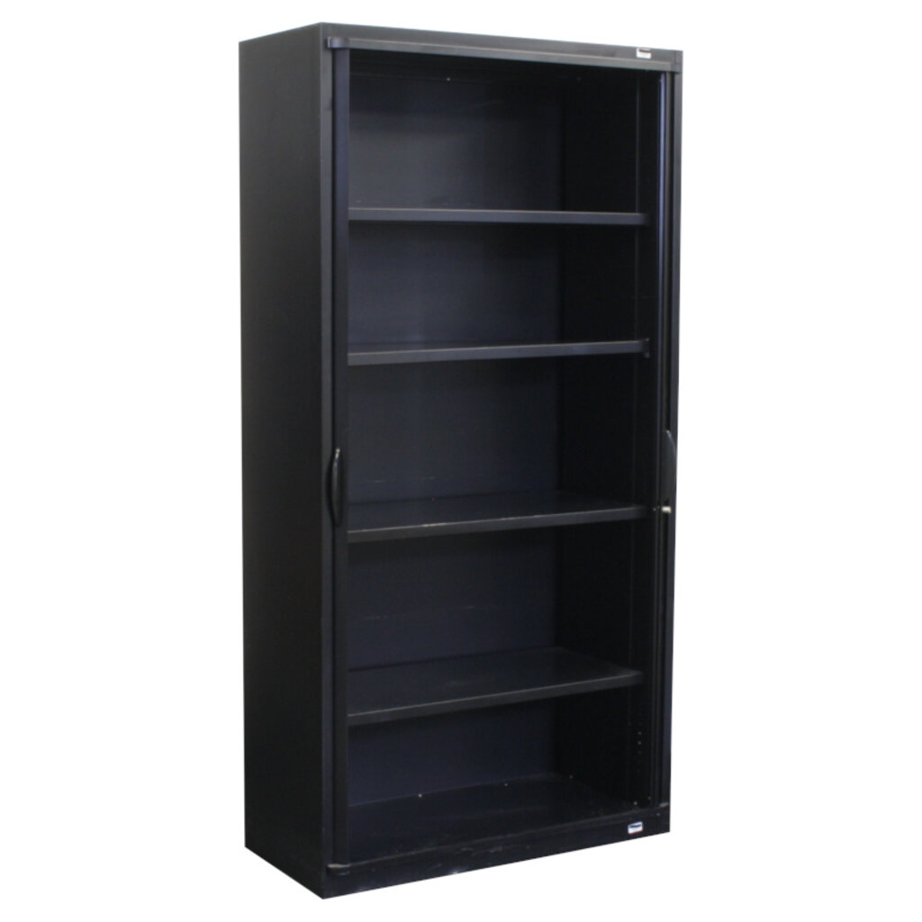 Steelcase Roldeurkast Zwart Zwart 198 x 100 x 43 B-Keus