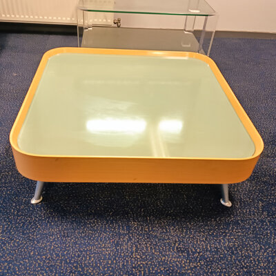 Retro Tafel Glas Beuken H27xB80xD80