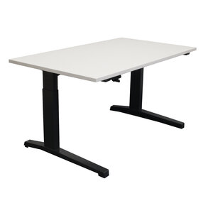 Steelcase Slingerbureau Antraciet Nieuw Blad B140xD80