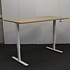 Ikea Zit Sta Slingerbureau Wit Natuur Eiken B160xD80 B-keus Blad