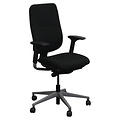 Steelcase P466 Work 1 Bureaustoel Zwart Lichtgrijs 1D Armleuning