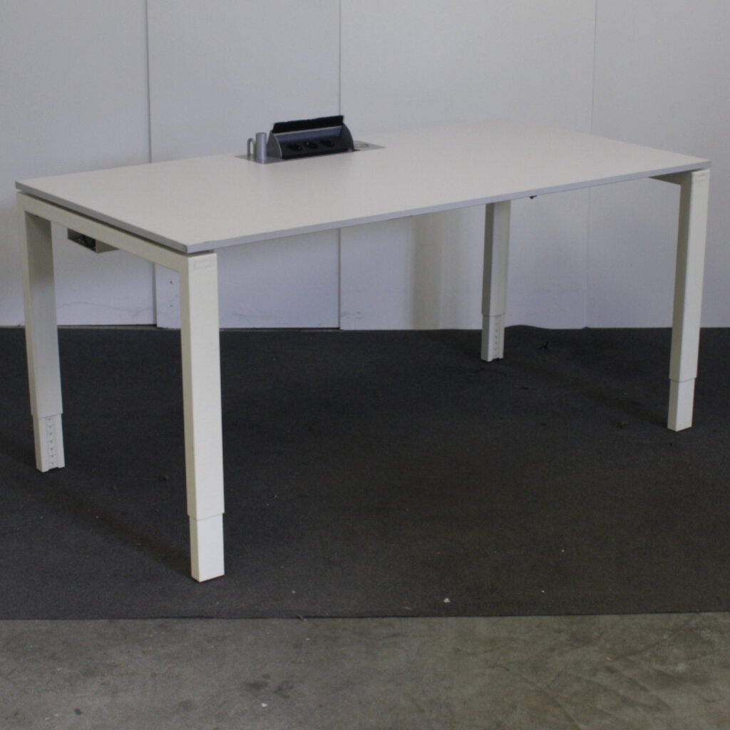Gispen Elektrisch Bureau Wit Lichtgrijs 160 x 80 B-Keus