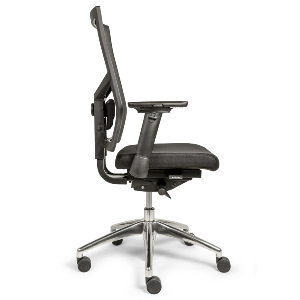 Almeria Bureaustoel Zwart Chroom NENEN1335 Gebruikt