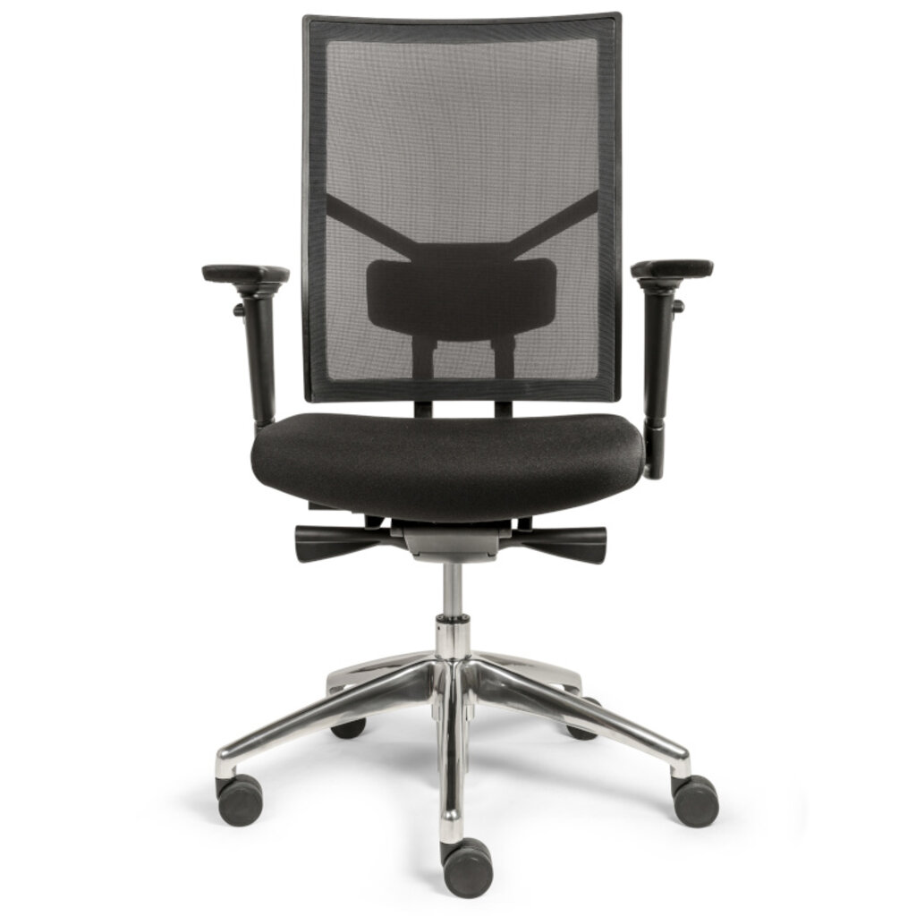 Almeria Bureaustoel Zwart Chroom NENEN1335 Gebruikt