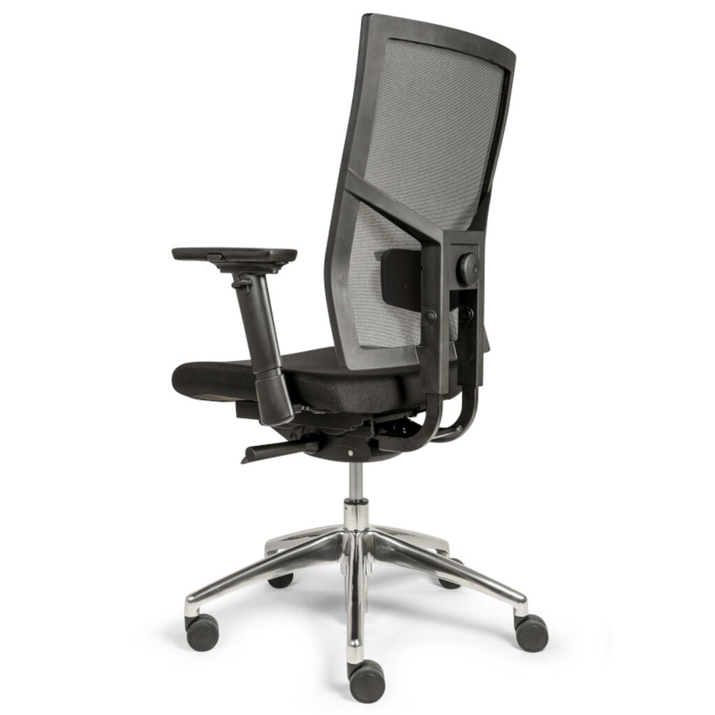 Almeria Bureaustoel Zwart Chroom NENEN1335 Gebruikt