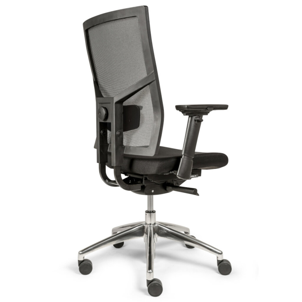 Almeria Bureaustoel Zwart Chroom NENEN1335 Gebruikt