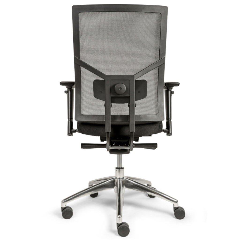 Almeria Bureaustoel Zwart Chroom NENEN1335 Gebruikt