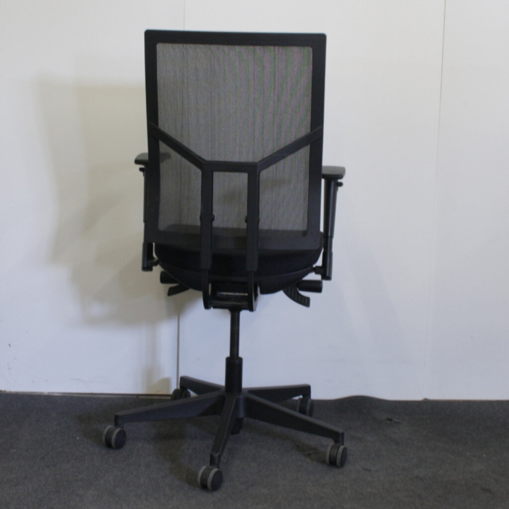 Rhea Hoge Rug NEN1335 Bureaustoel Zwart Netweave