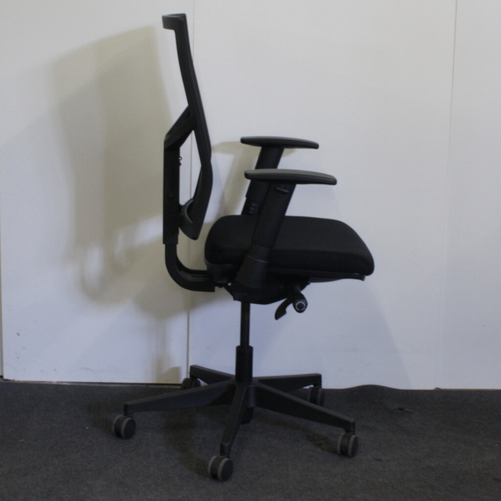 Rhea Hoge Rug NEN1335 Bureaustoel Zwart Netweave