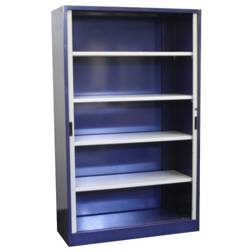 Amerland Roldeurkast Blauw Lichtgrijs 195 x 120 x 47