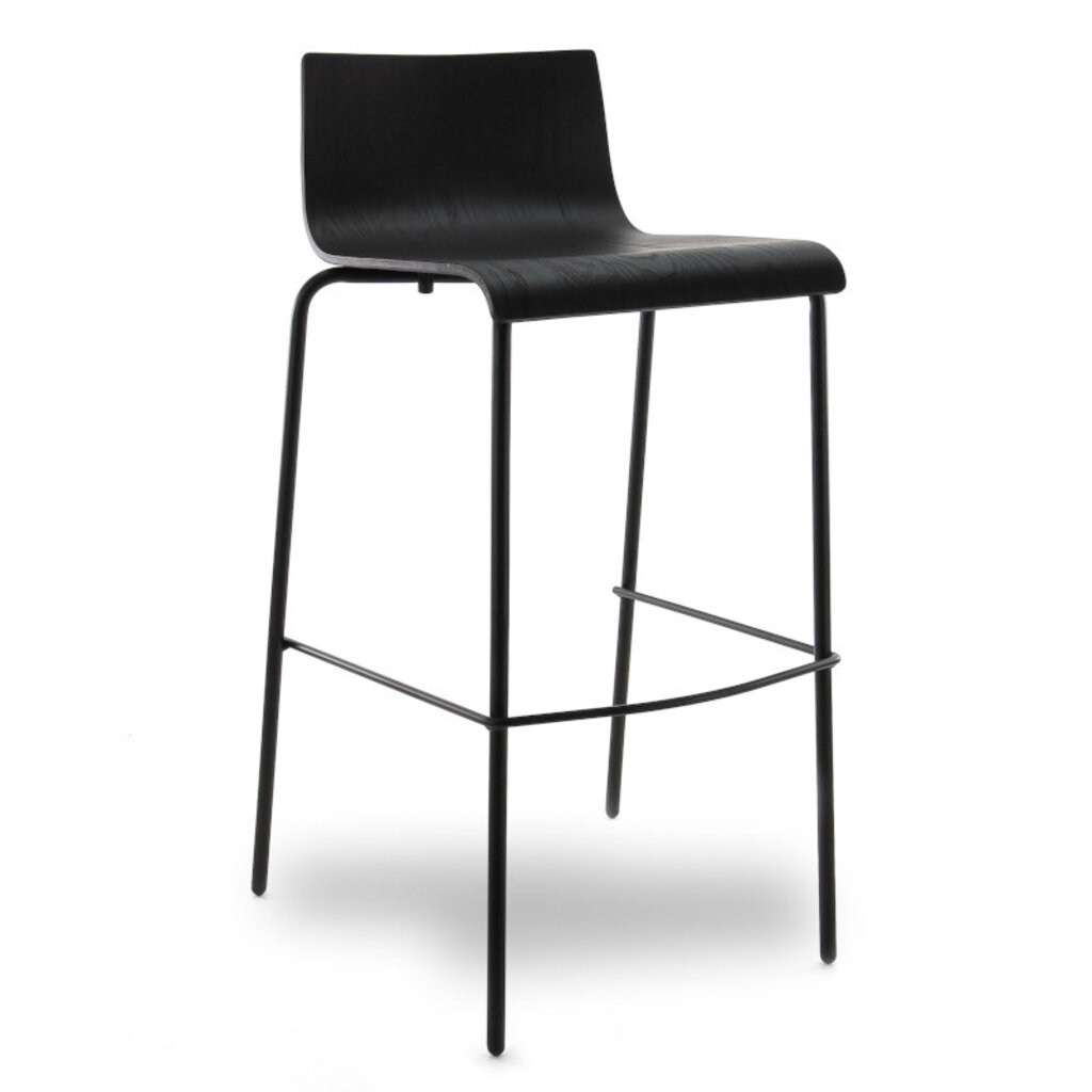 MN Barkruk Zwart Eiken Zwart