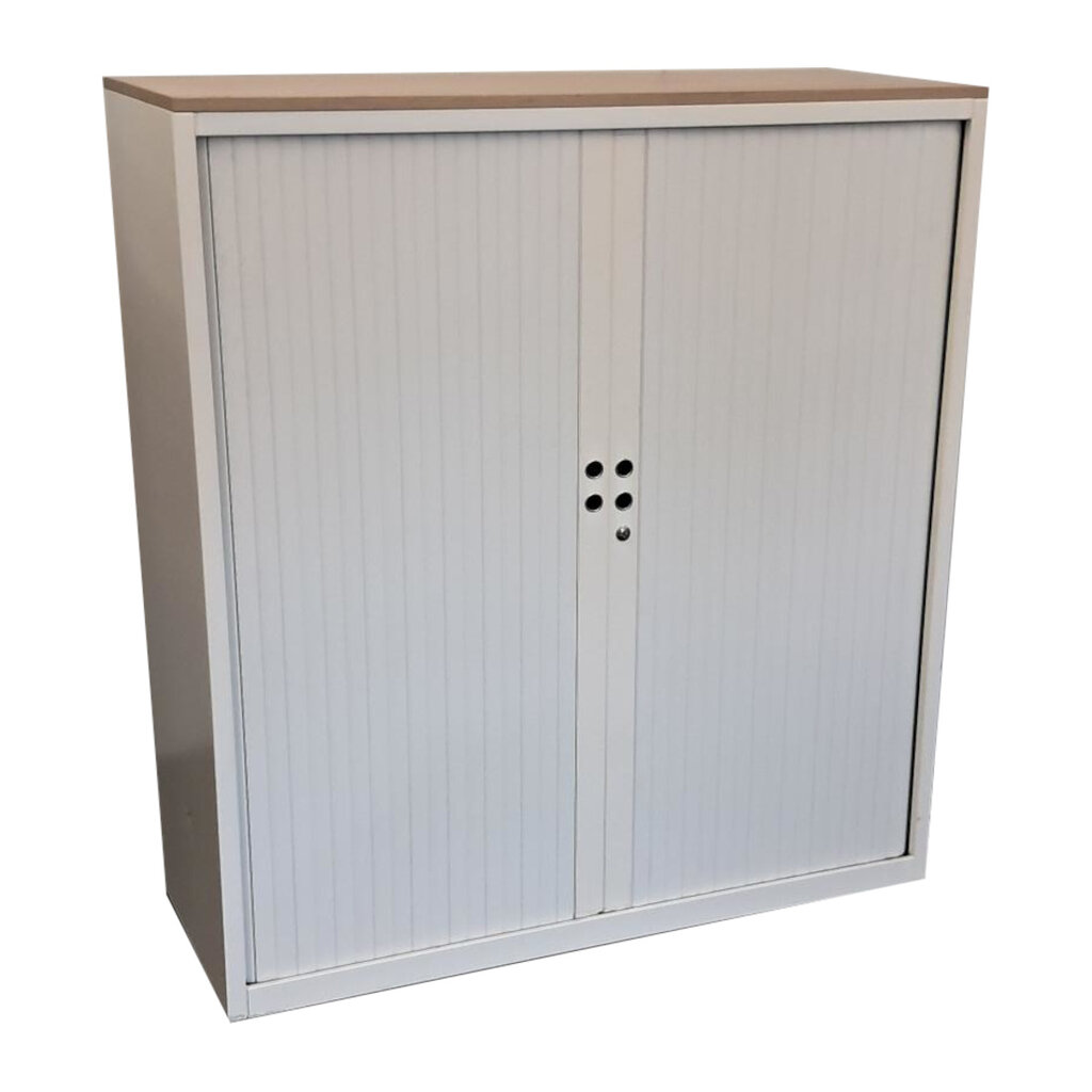 Gispen Meta Roldeurkast Wit  H132,5 x B120 x D47 2 Legborden B-Keus