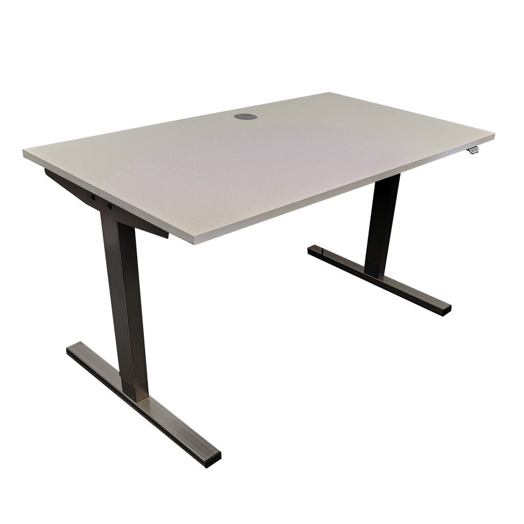 Elektrisch Zit Sta Bureau Wit Industrieel Donkergrijs B140xD80