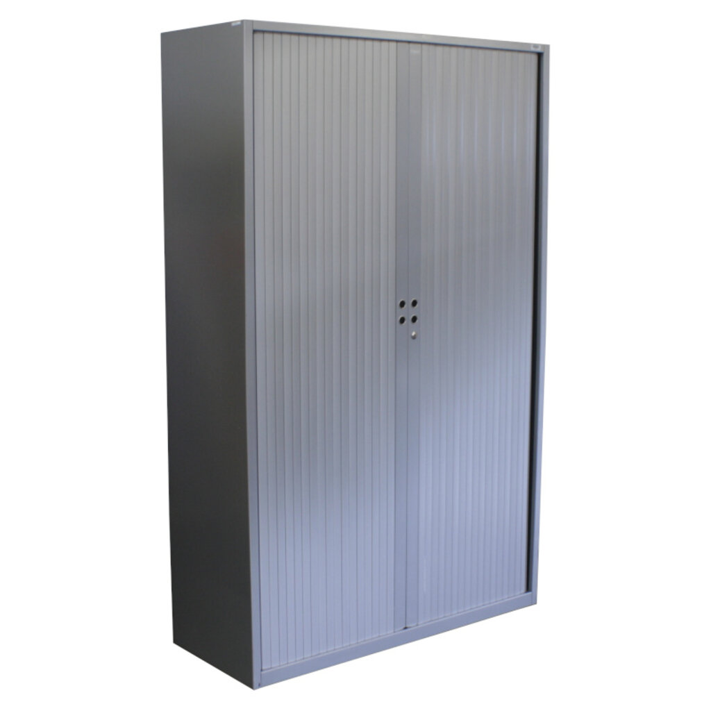 Gispen Meta Roldeurkast Zilvergrijs Kunststof Deuren H195xB120xD47  B-keus