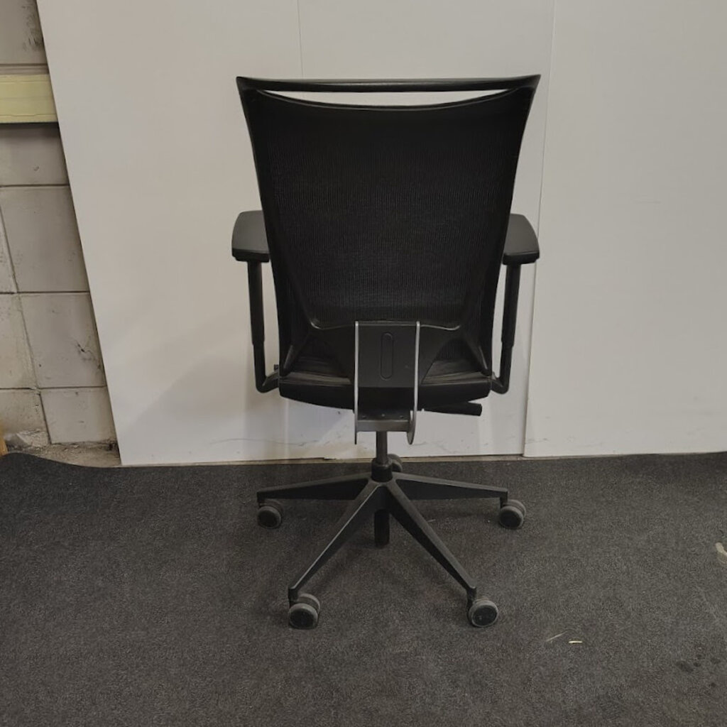 Kastel Bureaustoel Netweave Leder Zwart