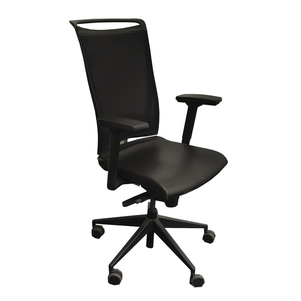 Kastel Bureaustoel Netweave Leder Zwart