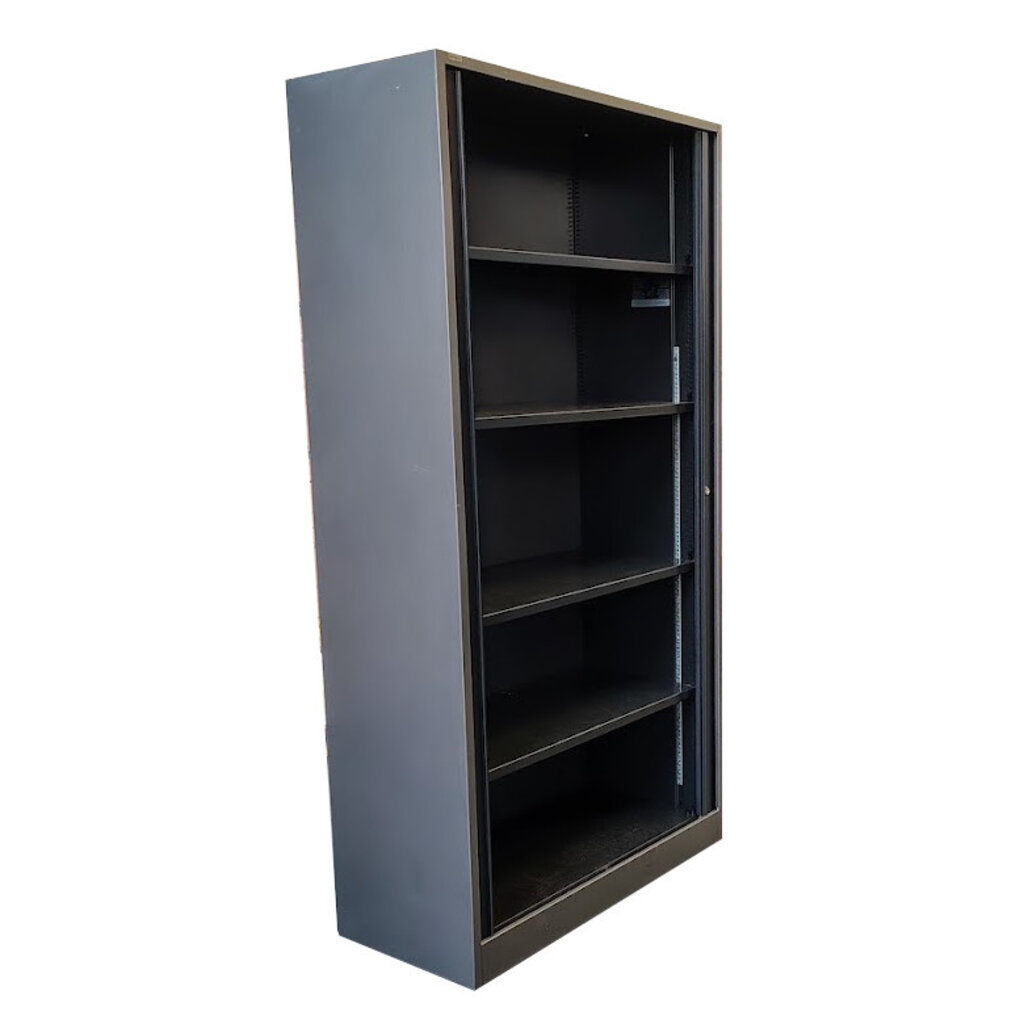 Ahrend Roldeurkast Antraciet Zwart H195xB100xD45