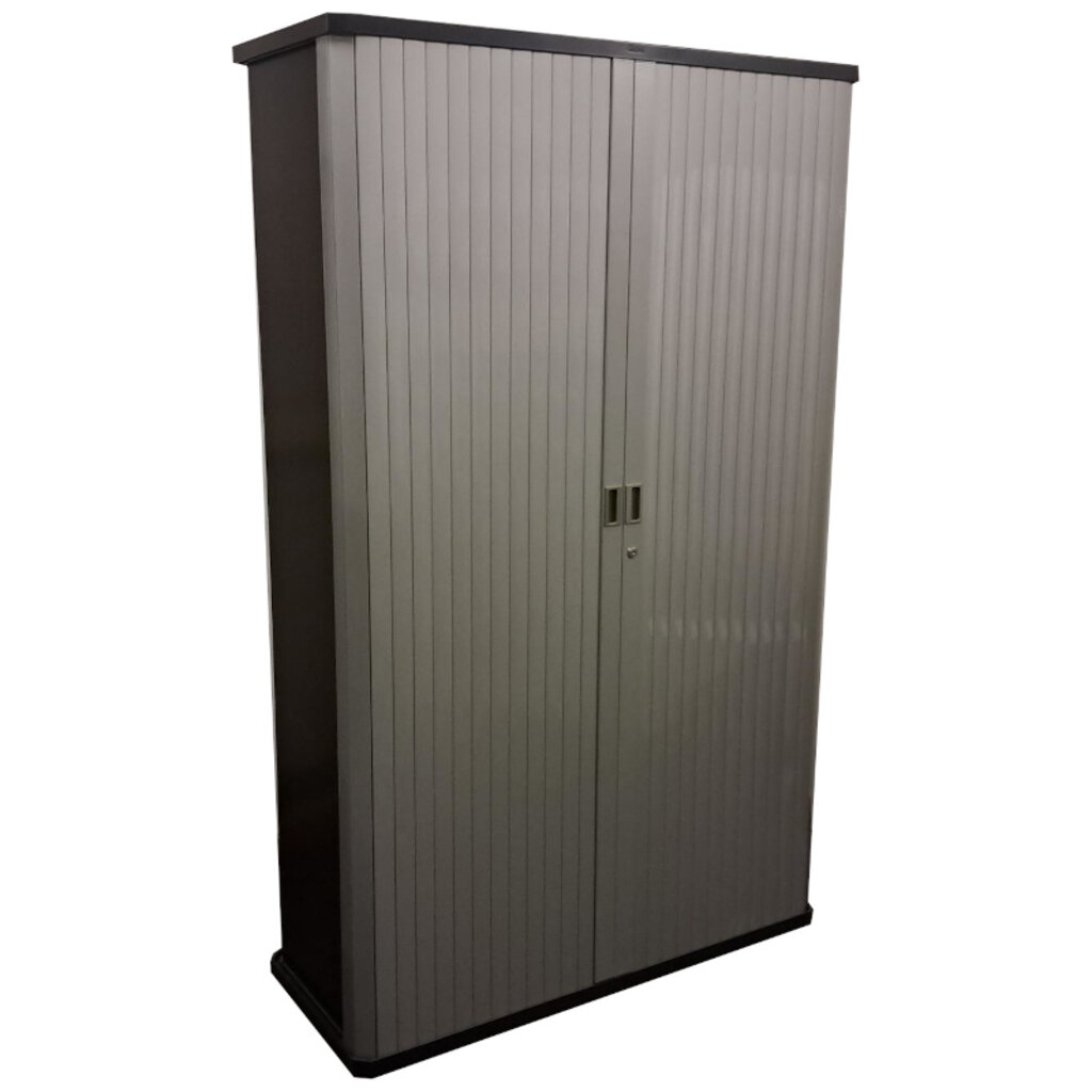 Gispen Octa Roldeurkast Zwart Zilvergrijs Zwart 195 x 120 x 49
