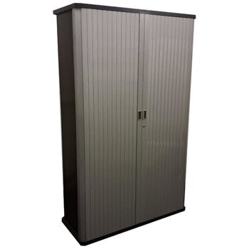 Gispen Octa Roldeurkast Zwart Zilvergrijs Zwart 195 x 120 x 49
