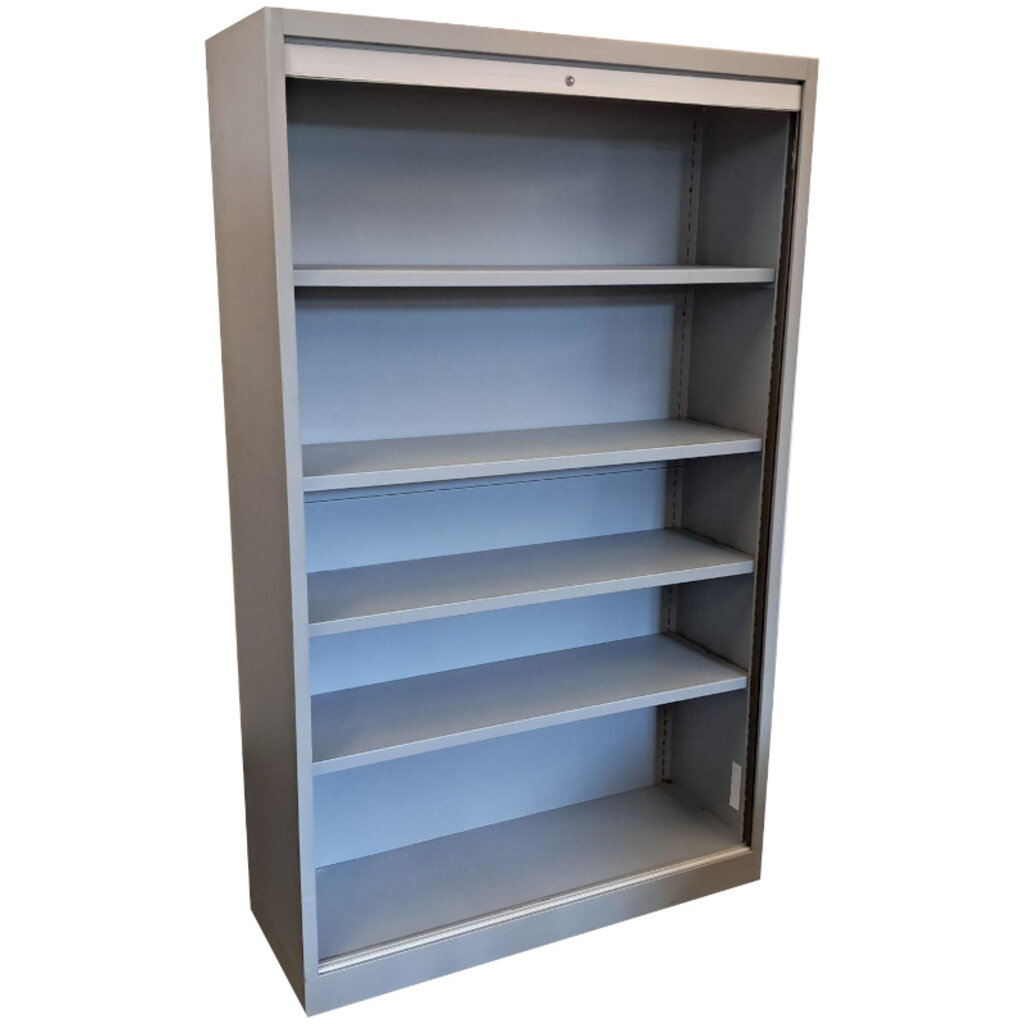 Kinnarps Rolluik Kast Donkergrijs Lichtgrijs H197xB120xD45