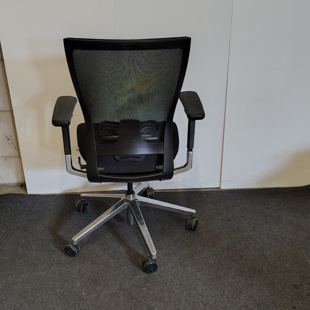 Sidiz T50 Bureaustoel Netweave Zwart Chroom Lendesteun