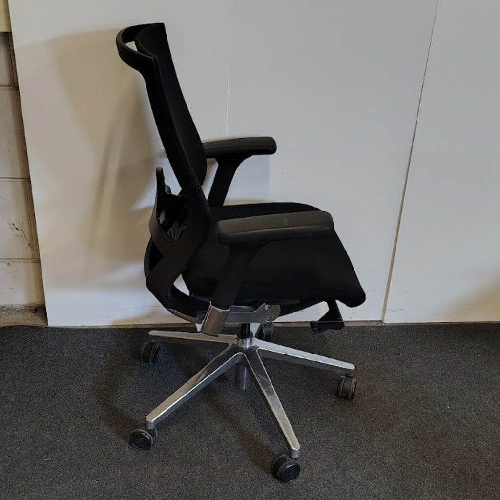 Sidiz T50 Bureaustoel Netweave Zwart Chroom Lendesteun