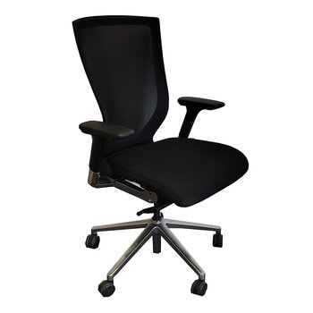 Sidiz T50 Bureaustoel Netweave Zwart Chroom Lendesteun