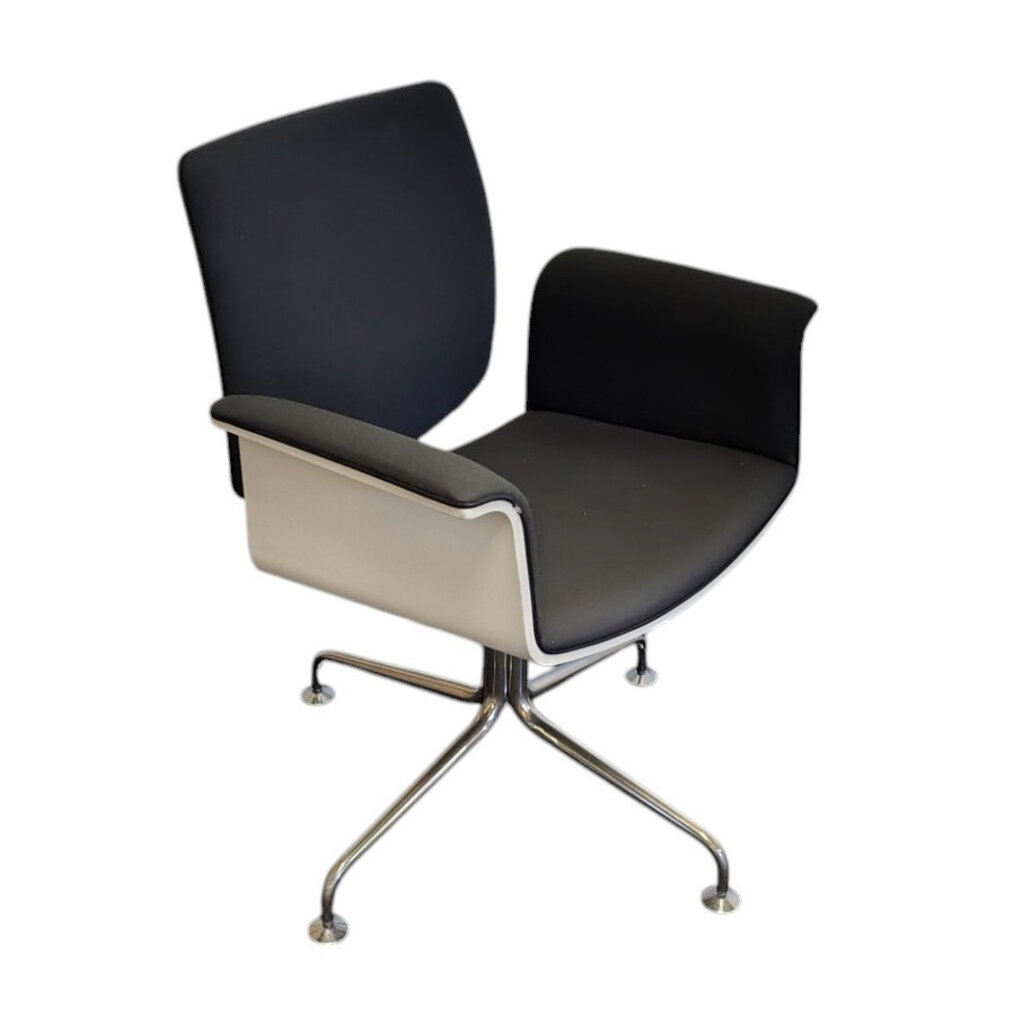 Vepa Fado Vergader Wachtkamerstoel Antraciet Wit Set van 2