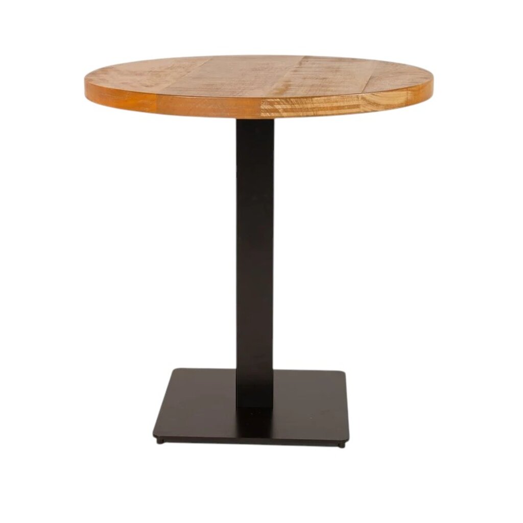 MN Home Kantinetafel Rond Zwart Mango Hout
